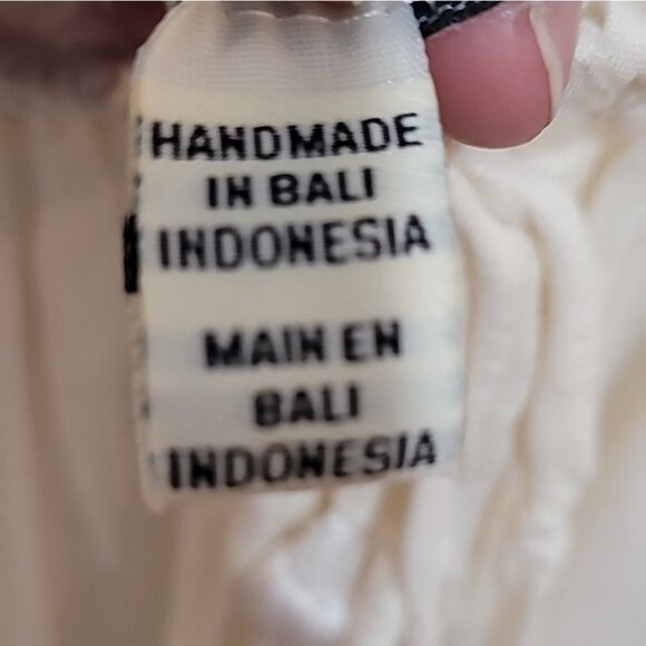 Cleobella Ivory Off-Shoulder Crochet Bell Sleeve Mini Dress - Picture 12 of 14